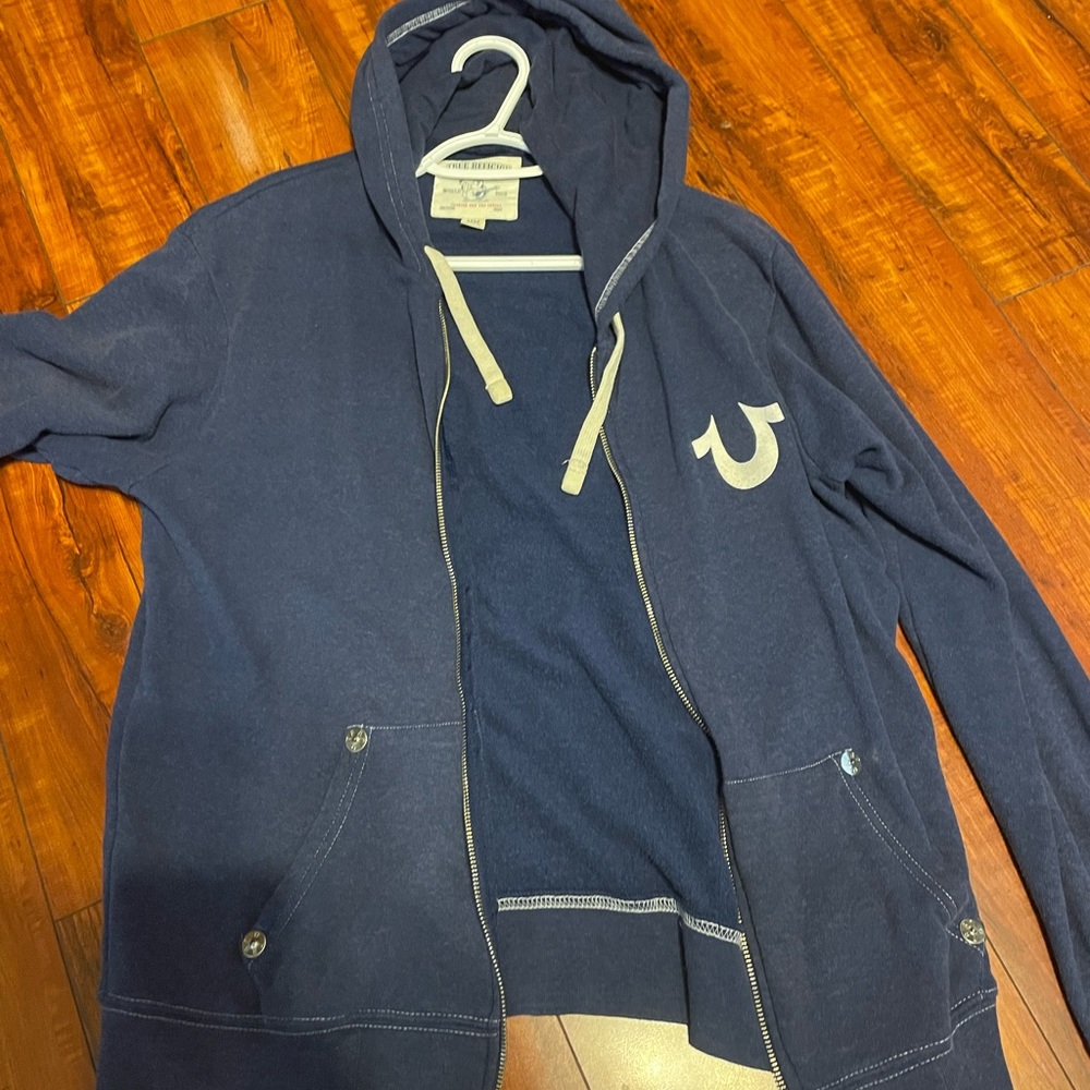 True religion zip up sweater
